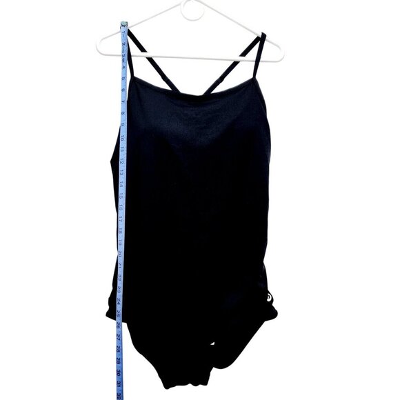 Baleaf Womens UPF 50 Black One-Piece Swimsuit Adjustable Straps Cross Back 2XL - Picture 5 of 11